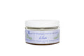 Jar of Royal Oil Himalayan Pink Sea Salt Scrub with Lilac scent on a white background