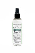 Bottle of Lemon Grass Fir Room Spray with a black spray nozzle on a white background