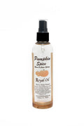 Bottle of Pumpkin Spice Royal Oil on a white background