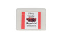 Bar of soap with a label indicating 'Cherry Vanilla' and 'Royal Oil' on a white background.