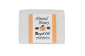 Almond Honey Royal Oil soap bar with a label on a white background