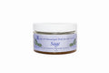 Jar of Royal Oil Himalayan Pink Sea Salt Scrub with 'Sage' label on a white background